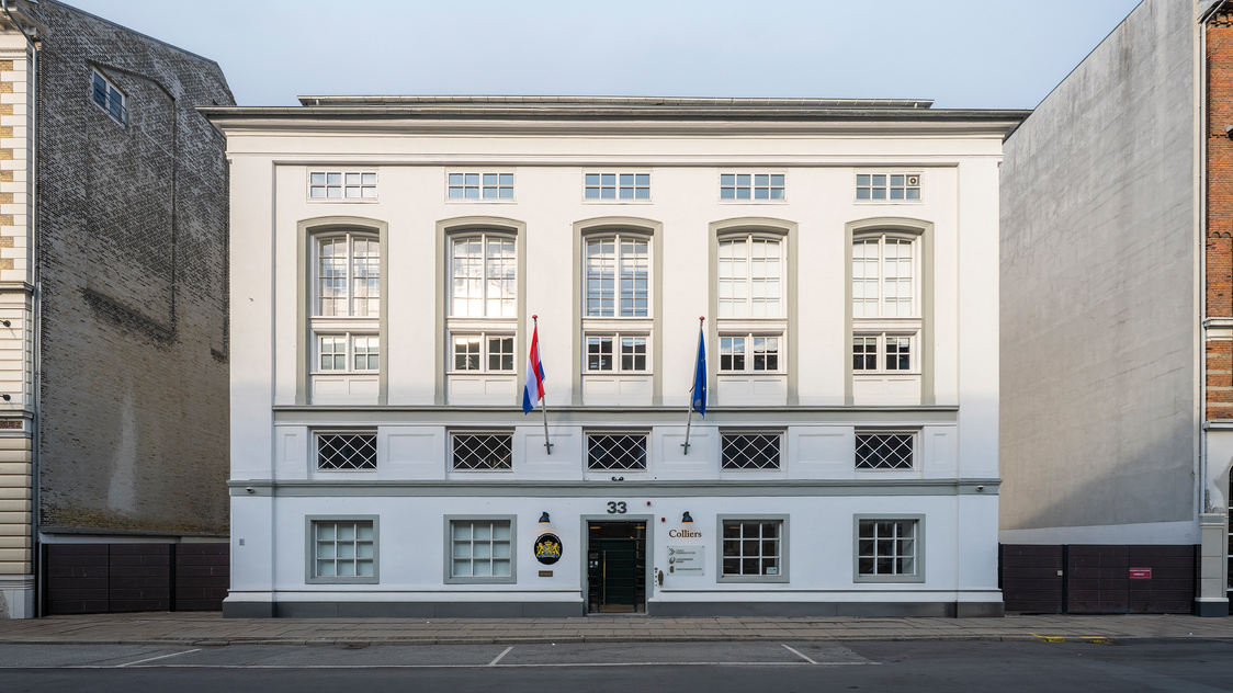 Facade til kontor på Toldbodgade 33, mezz., 1252 København K | Billede til print