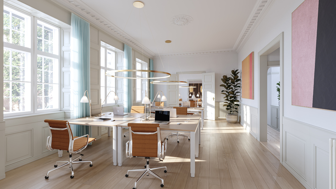 Visualisering til Nørregade 6, 1. sal | Billede til print