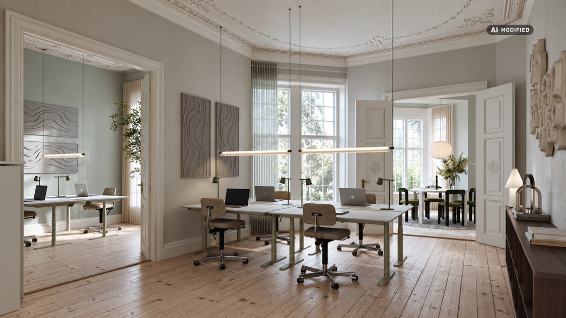 Visualisering af kontor på Esplanaden 46, 2., 1263 København K | Billede til print
