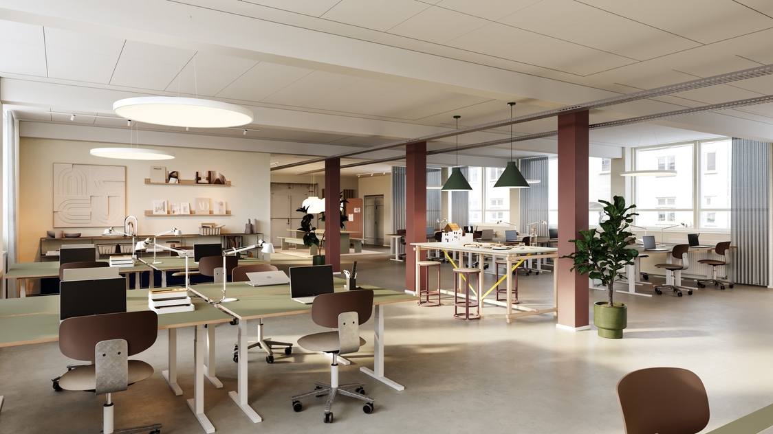 Visualisering af kontoret på Kigkurren 8M, st., 2300 København S | Billede til print